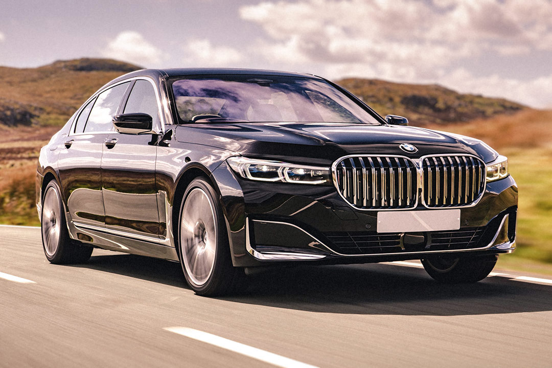 BMW 740D xDrive on open road